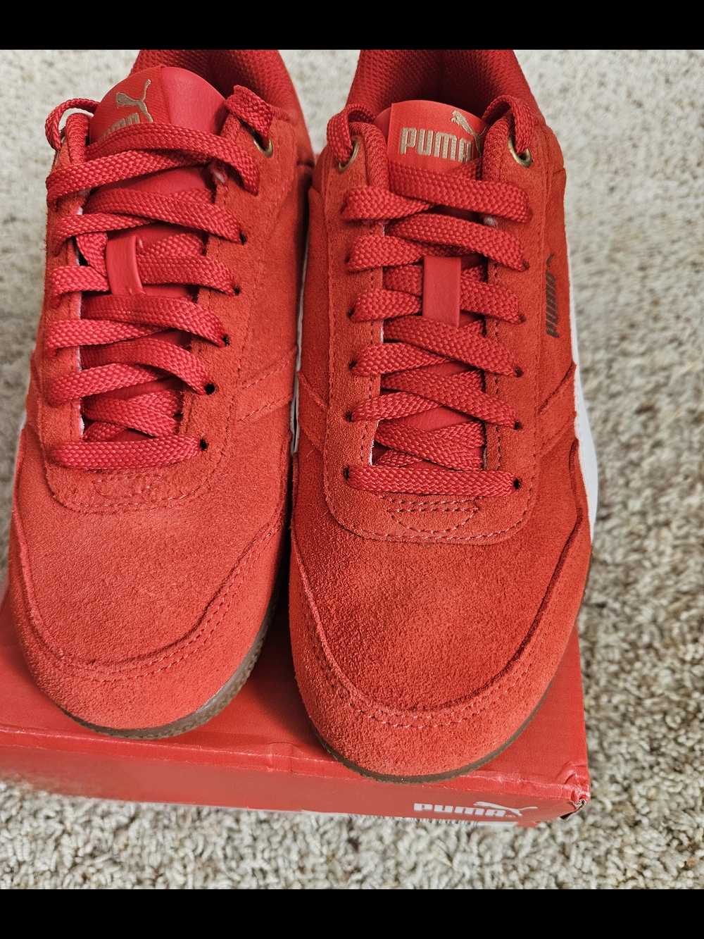 Puma Red Shoe Box with Black Puma Logo